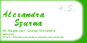 alexandra szurma business card